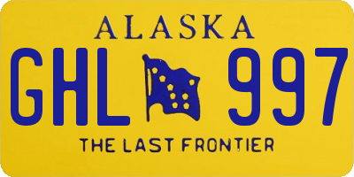 AK license plate GHL997