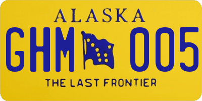 AK license plate GHM005
