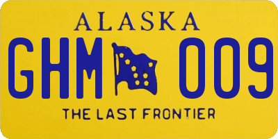 AK license plate GHM009