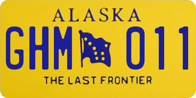 AK license plate GHM011
