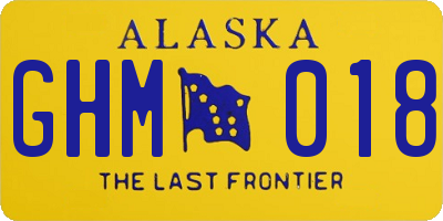 AK license plate GHM018
