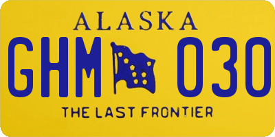 AK license plate GHM030