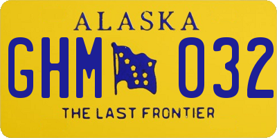 AK license plate GHM032