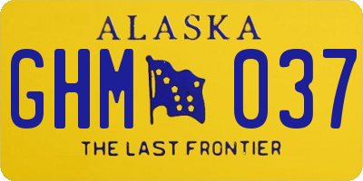AK license plate GHM037