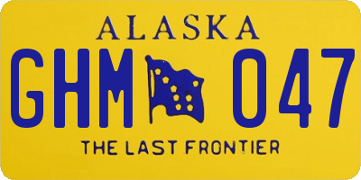 AK license plate GHM047
