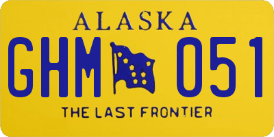 AK license plate GHM051