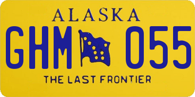 AK license plate GHM055