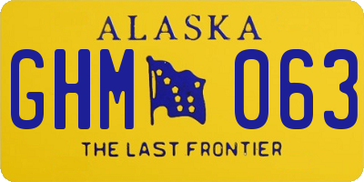 AK license plate GHM063