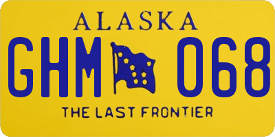 AK license plate GHM068