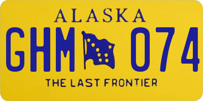 AK license plate GHM074