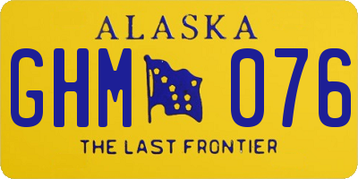 AK license plate GHM076