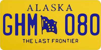 AK license plate GHM080