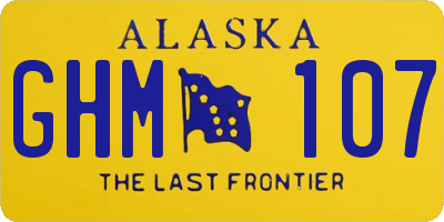 AK license plate GHM107