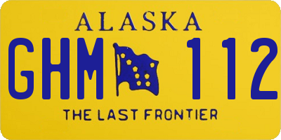 AK license plate GHM112