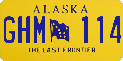 AK license plate GHM114