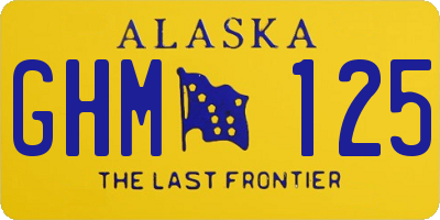 AK license plate GHM125