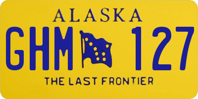 AK license plate GHM127