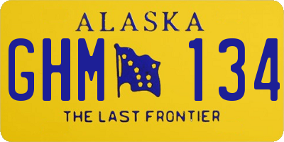 AK license plate GHM134