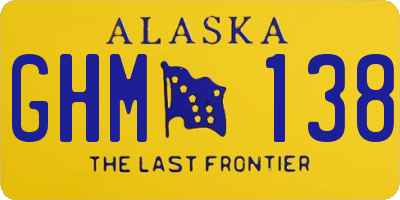 AK license plate GHM138