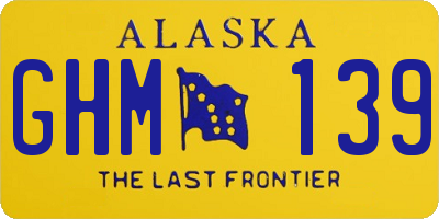 AK license plate GHM139