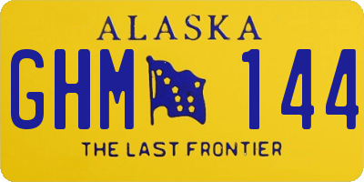 AK license plate GHM144
