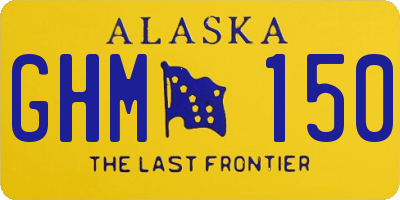 AK license plate GHM150