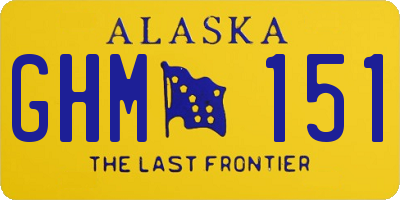 AK license plate GHM151