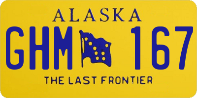 AK license plate GHM167