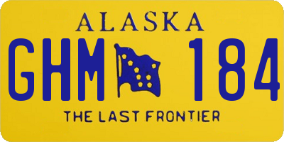 AK license plate GHM184