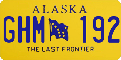 AK license plate GHM192