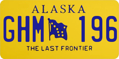 AK license plate GHM196
