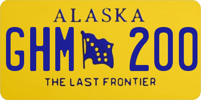 AK license plate GHM200