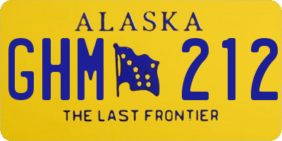 AK license plate GHM212