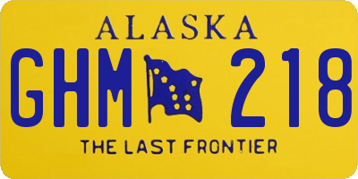 AK license plate GHM218