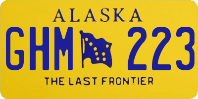 AK license plate GHM223