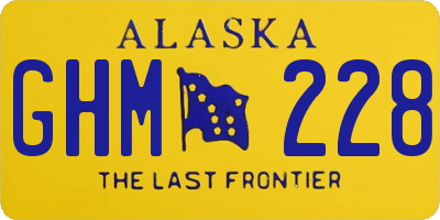 AK license plate GHM228
