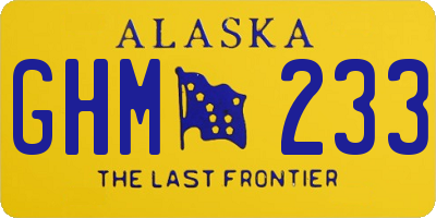 AK license plate GHM233