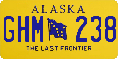 AK license plate GHM238