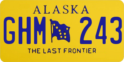 AK license plate GHM243
