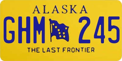 AK license plate GHM245