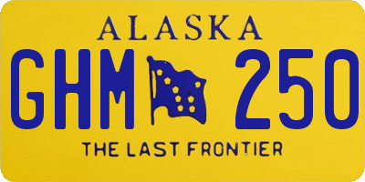 AK license plate GHM250