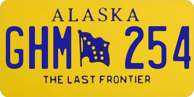 AK license plate GHM254