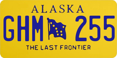 AK license plate GHM255