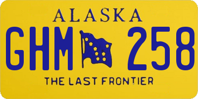 AK license plate GHM258