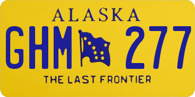 AK license plate GHM277