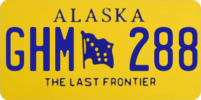 AK license plate GHM288