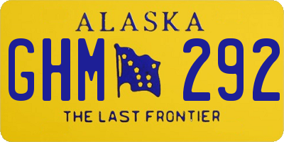 AK license plate GHM292