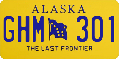 AK license plate GHM301