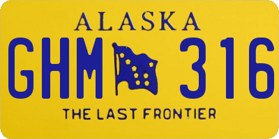 AK license plate GHM316