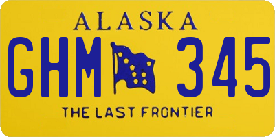 AK license plate GHM345